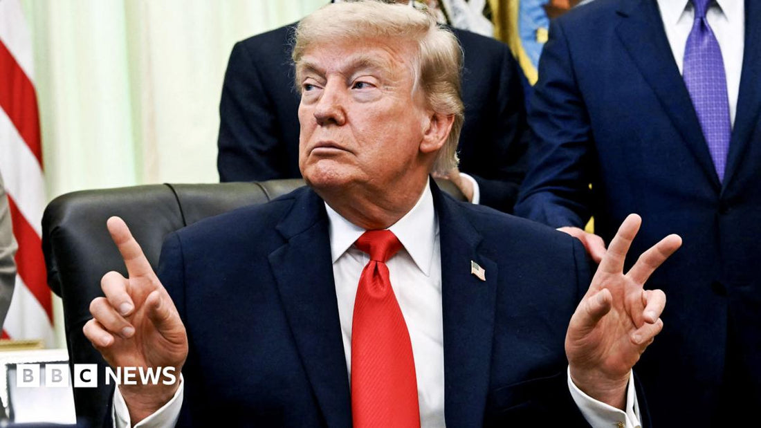 Trump holding a cryptocurrency wallet