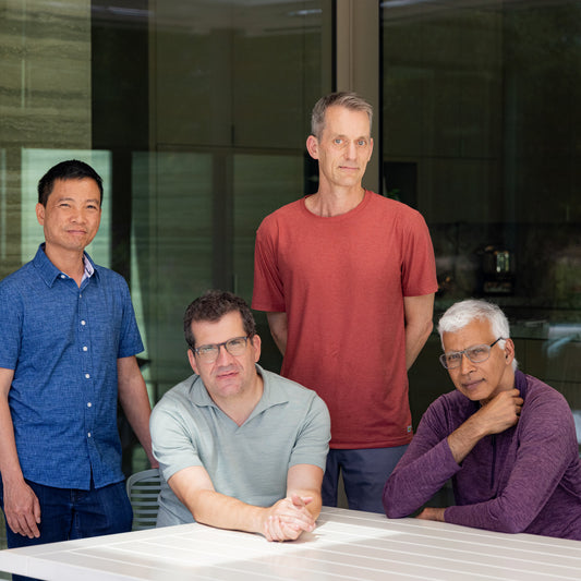 Artificial intelligence researchers working on a project