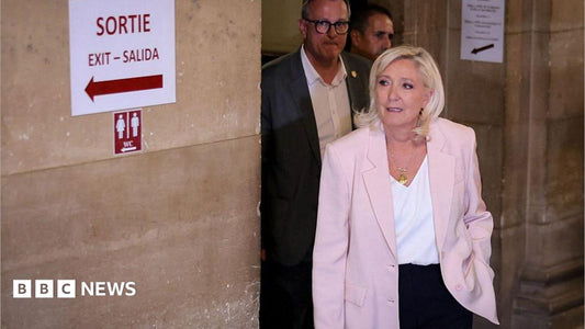 Marine Le Pen speaking at a rally