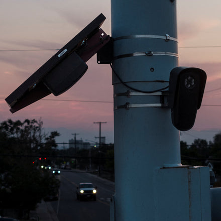 Car-tracking camera on a vehicle