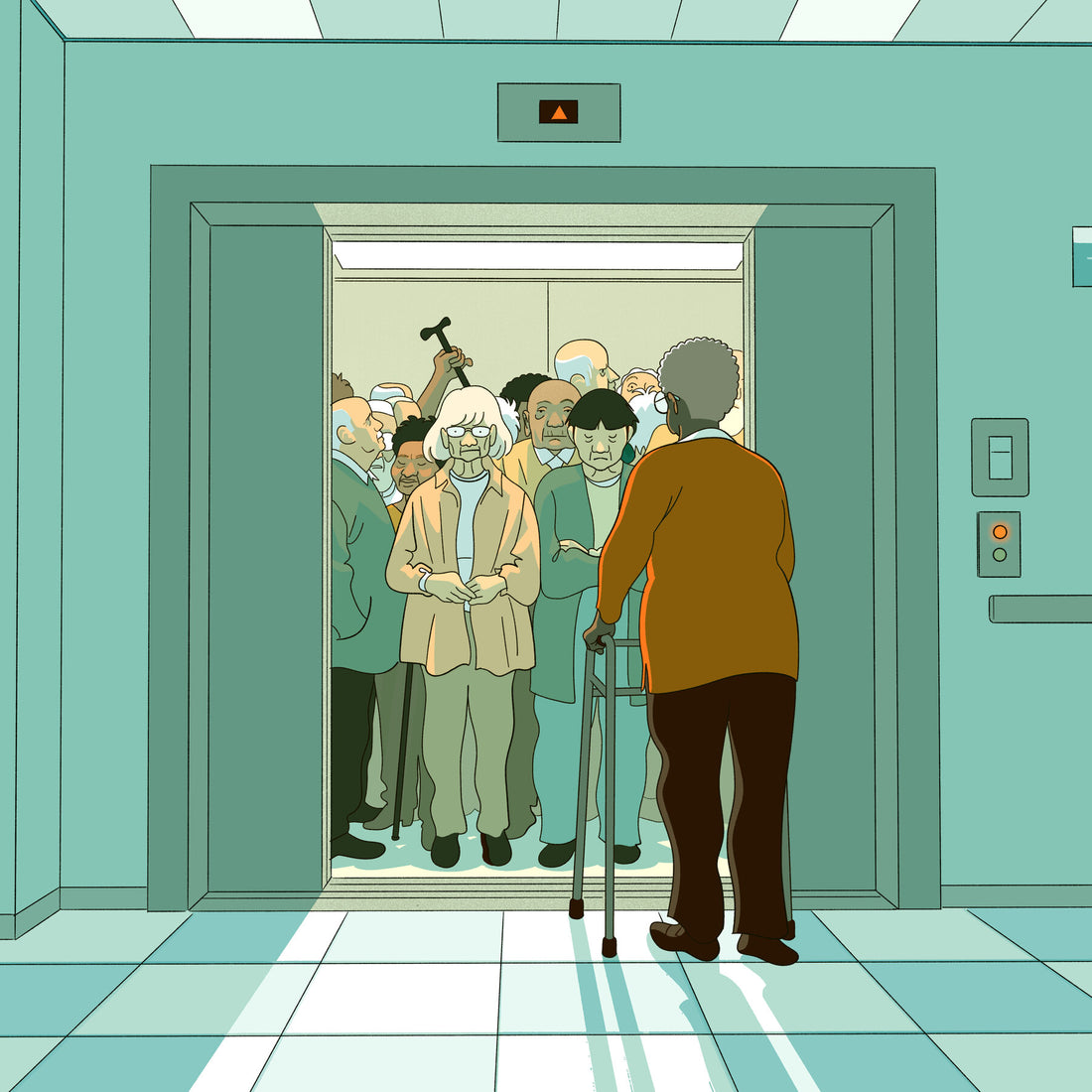 Empty nursing home room with a vacant bed, symbolizing the shortage of available long-term care spaces.