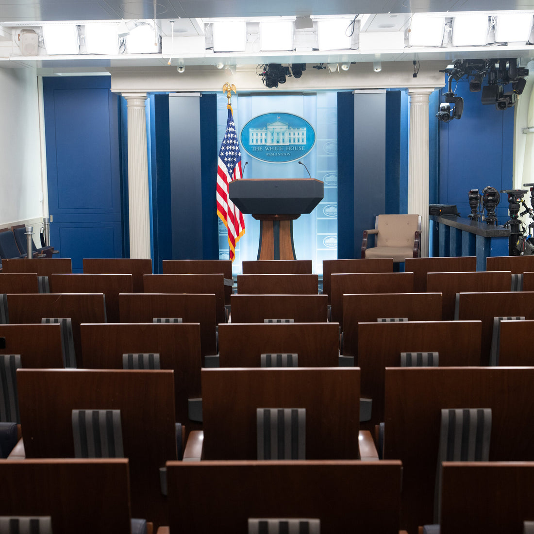Screenshot of the White House court filing outlining the ban on CNN, MS NOW, and Politico