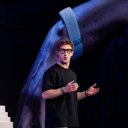Mark Zuckerberg speaking at a conference