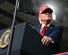 Donald Trump speaking at a press briefing, gesturing while claiming the Iran war will end soon