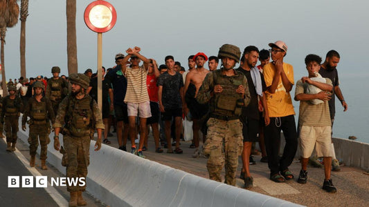 Migrants at the Ceuta border