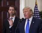Screenshot of President Trump's social media post showing Tom Cotton's phone number