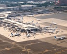 Control tower staff monitoring radar frequencies during the ground stop at Newark Airport