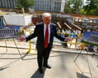 Exterior view of the West Wing showing the site slated for the new White House ballroom renovation
