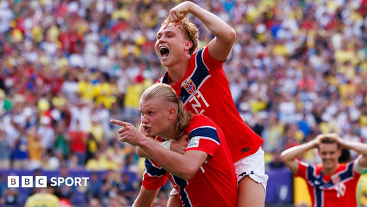 Erling Haaland celebrating a goal