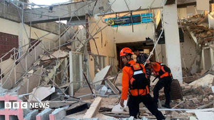 Earthquake damage in Indonesia