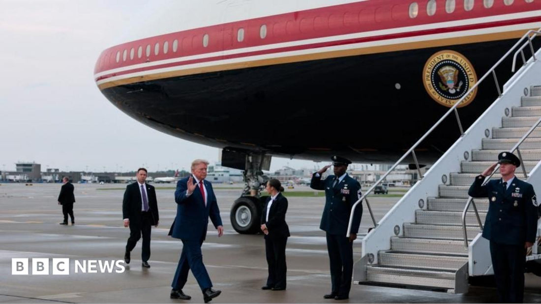 President Trump boarding a plane