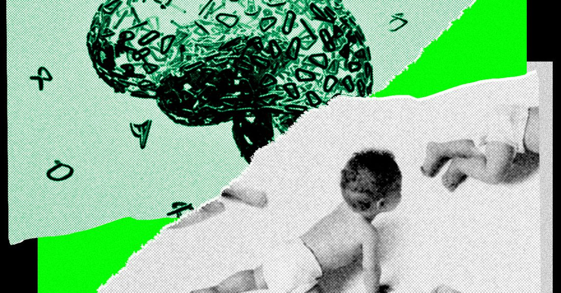 Baby brain development illustration