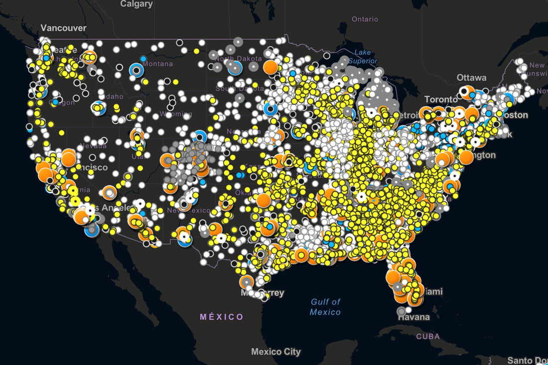 A screenshot of the Atlas of Surveillance database