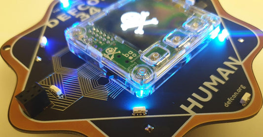 Defcon badge with open source chip