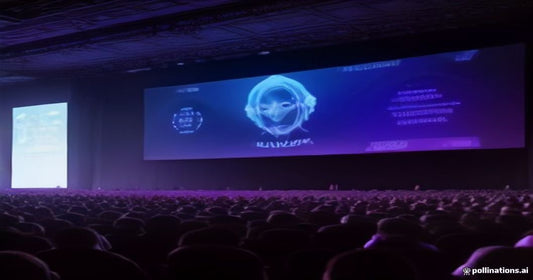 Screenshot of the DEF CON stage where the AI hacking talk was delivered, showing the presenter and slide deck.