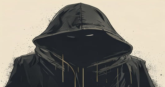 A hooded figure representing Phineas Fisher