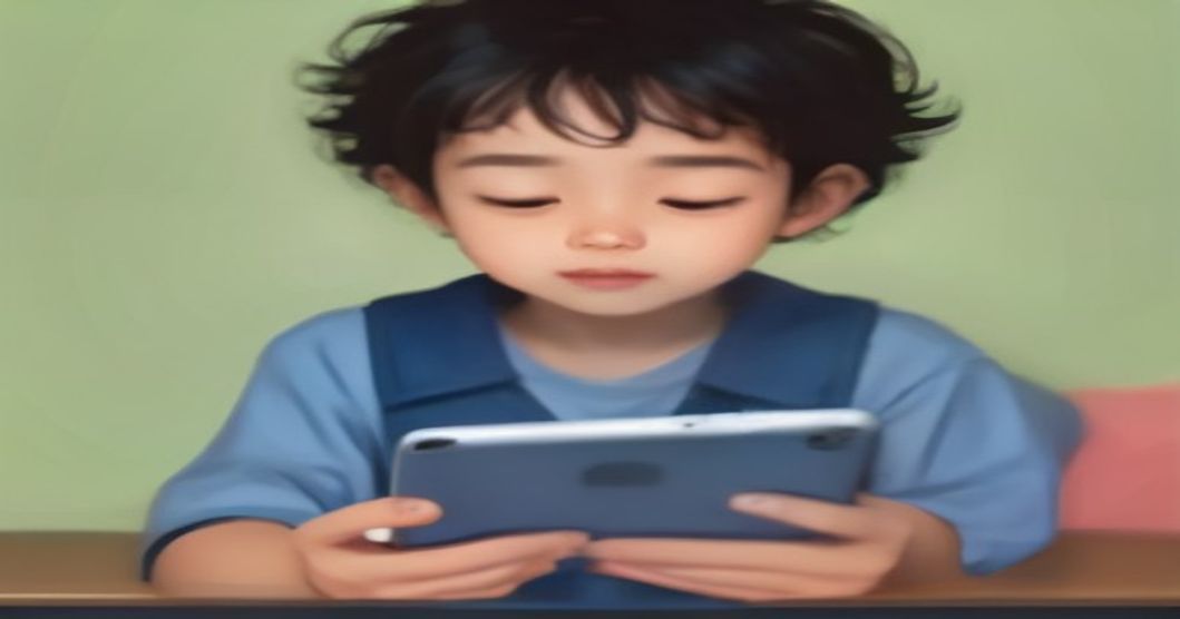 A parent holding a tablet with ChatGPT open