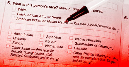 US census form with pen and paper