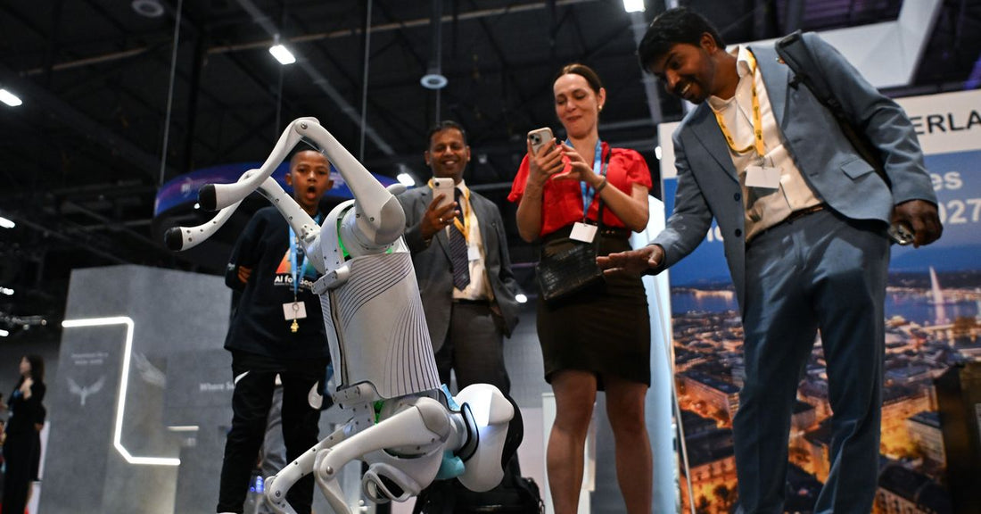 Robot dog on a leash