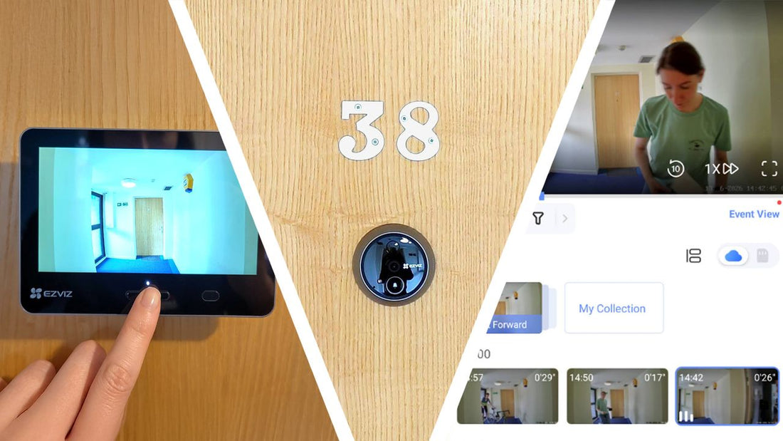 A wire-free peephole door viewer