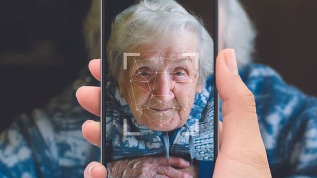 Close‑up of a wearable smart glass showing a tiny camera lens on the frame