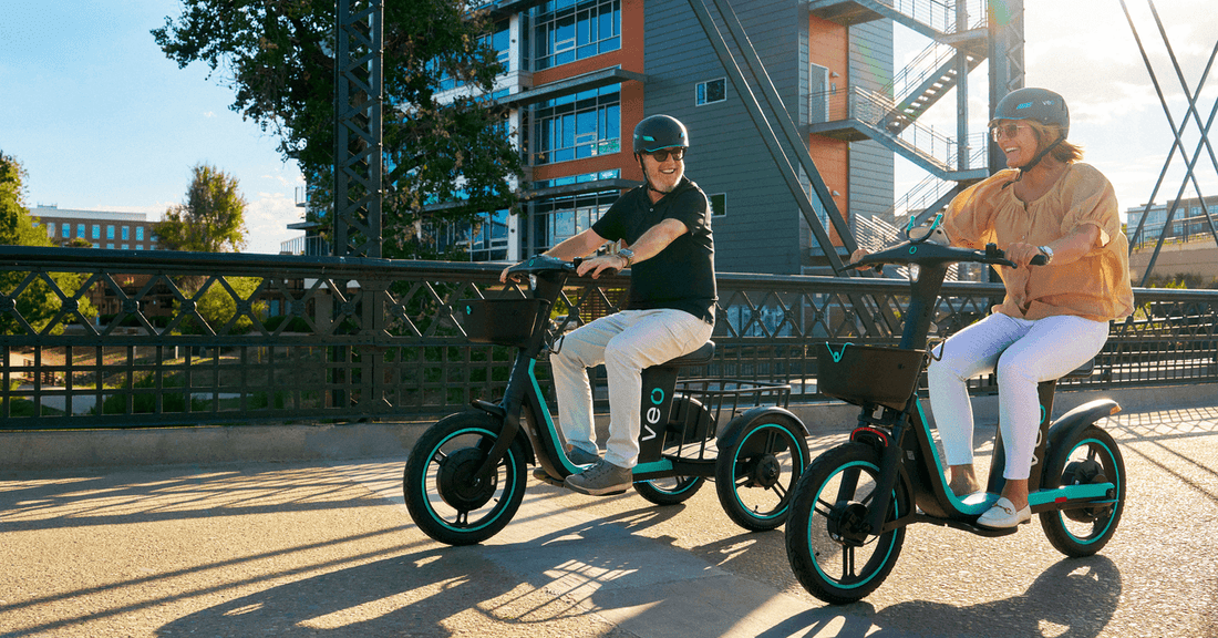 Electric tricycle on the road