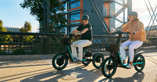 Electric tricycle on the road