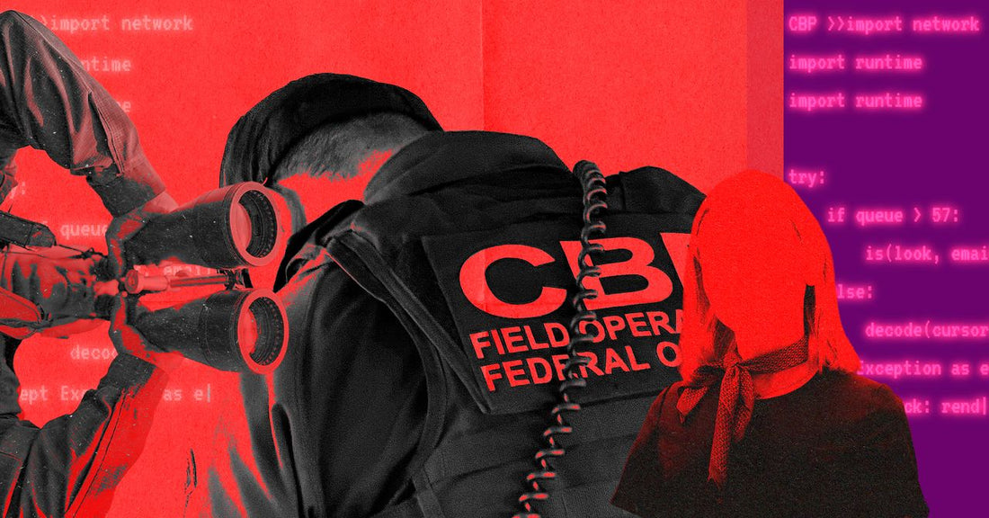A CBP worker sitting at a computer
