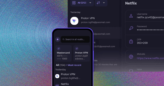 Password manager login screen