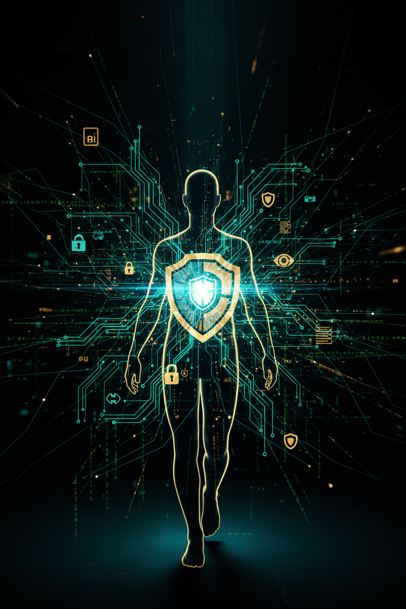 Anti Spier counter‑surveillance technology illustration showing digital privacy protection.