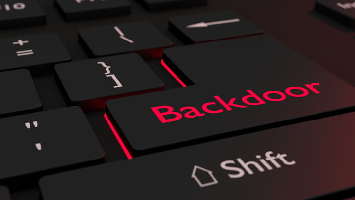 Malware code on a screen