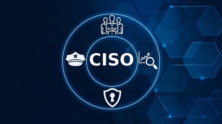 Boardroom scene where a CISO presents AI risk scores to executives