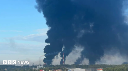 Aerial view of an oil refinery