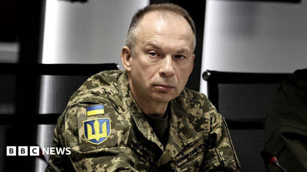 Ukrainian flag waving in the wind
