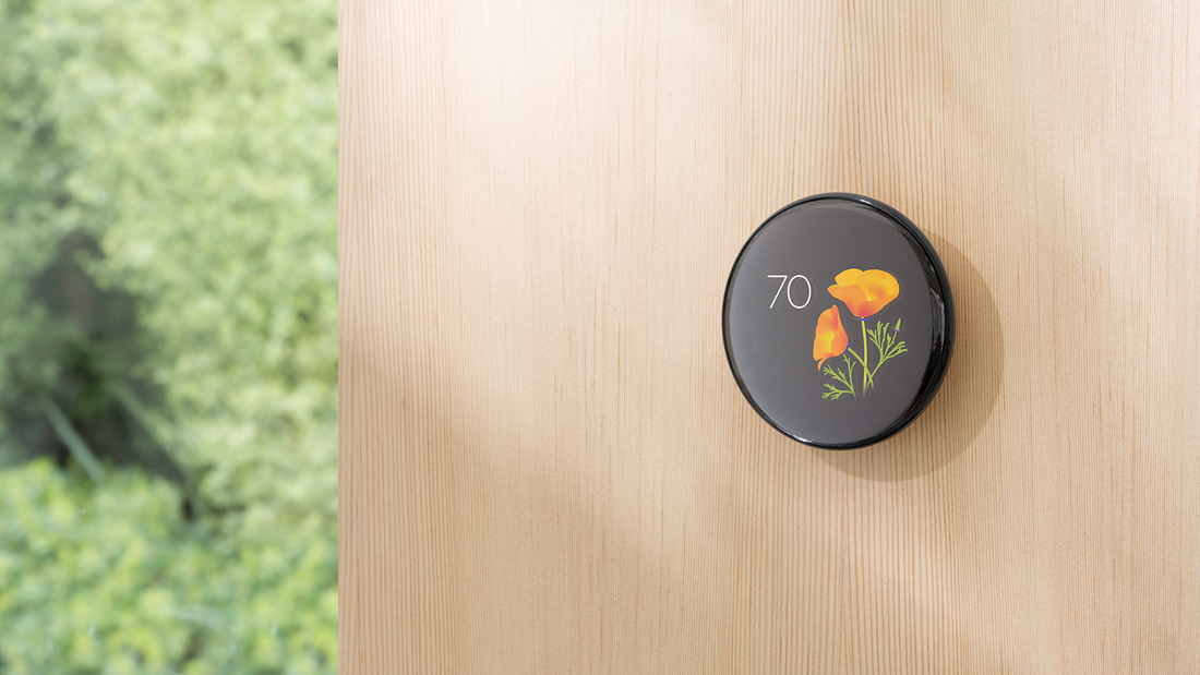 Smart home devices on a table