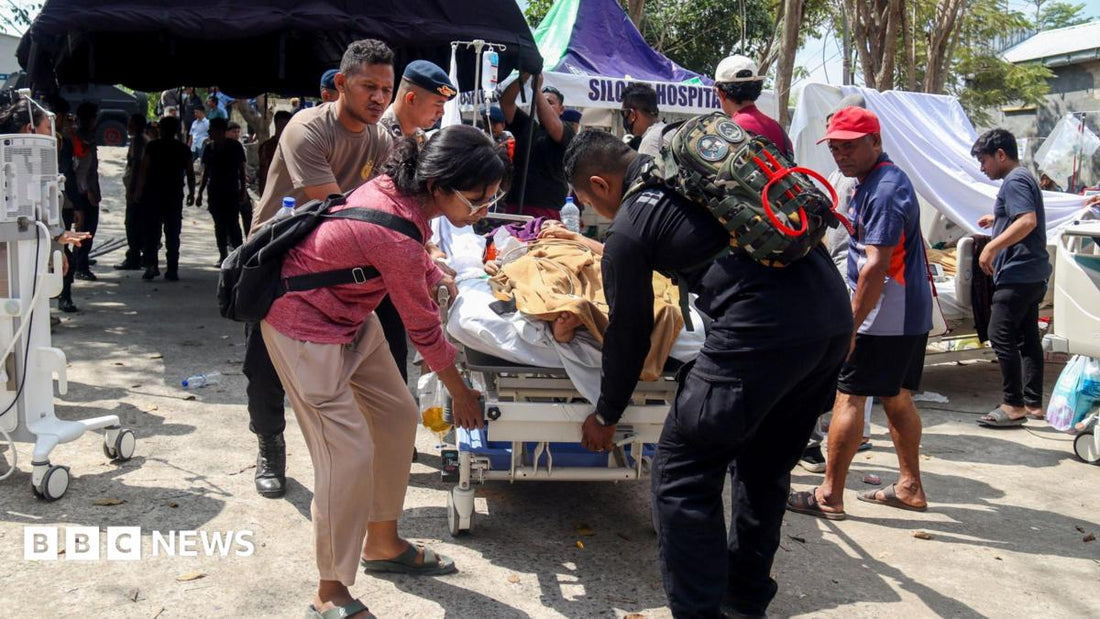 Rescue workers searching for survivors in Indonesia