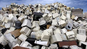 Old laptops and PCs being recycled