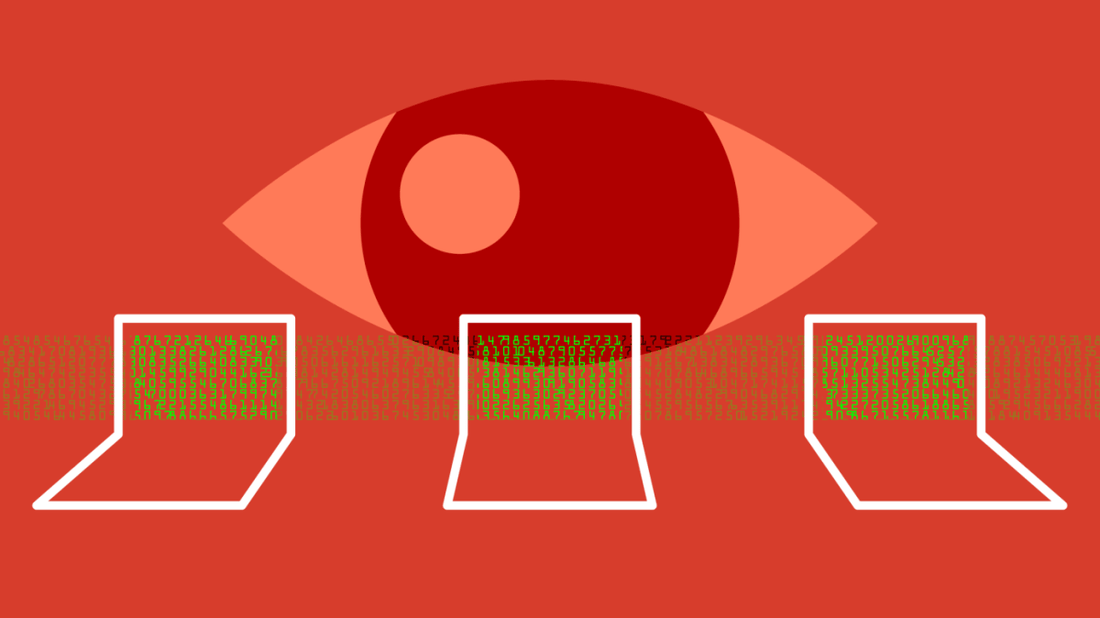 Diagram showing the flow of a hack‑for‑hire operation from client to hacker to target