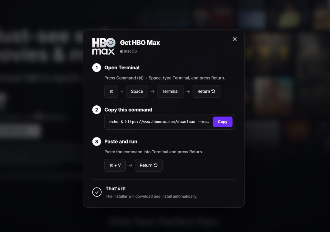 Screenshot of a counterfeit HBO Max advertisement on Reddit used by ClickFix
