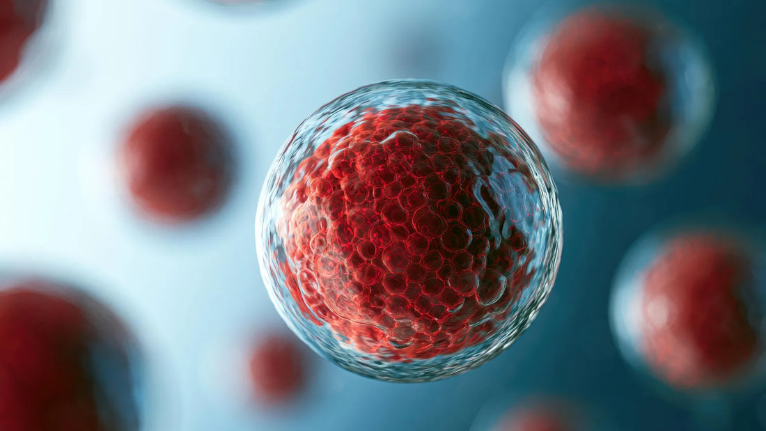 Electron microscopy image showing autophagosome formation in aged muscle cells