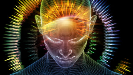 Brain scan showing increased activity