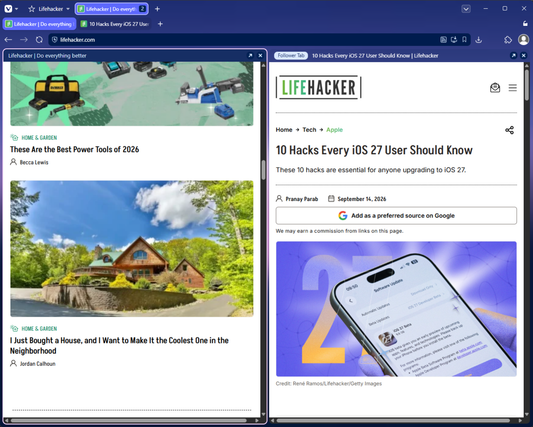 Screenshot of Vivaldi Android showing the puzzle piece icon opening the Chrome Web Store