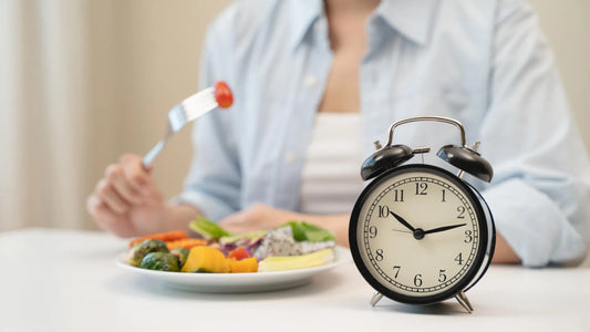 A person eating a meal within an 8-hour window