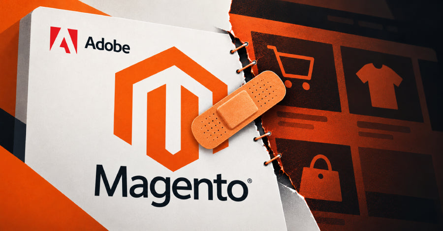 Diagram showing how malicious style files bypass Magento validation to install a Rust backdoor and PHP web shell