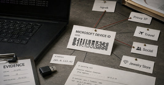Windows device ID on a computer screen