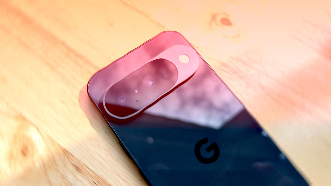 A person holding a phone with a burning odor