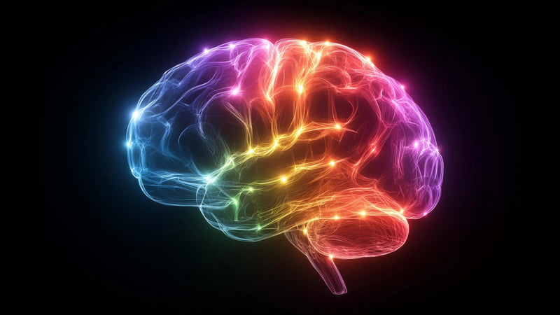 Diagram showing cortisol binding to hippocampal receptors and enhancing synaptic plasticity