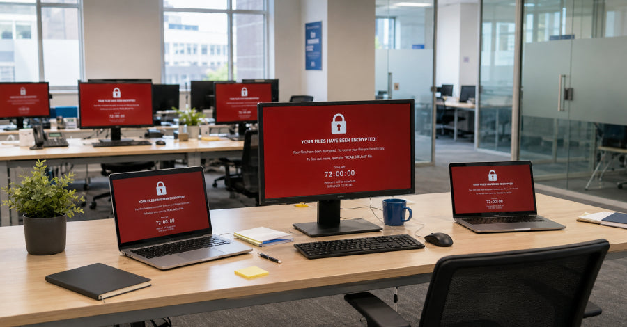 Ransomware attack diagram