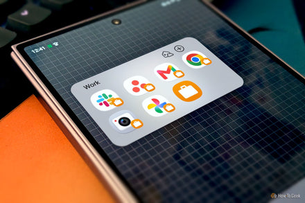 Screenshot of Samsung Secure Folder showing isolated app icons within a separate drawer