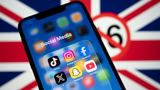 A graph showing the age distribution of social media users